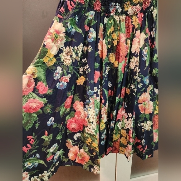 Vtg 80s Phoebe Floral Maxi Fit and Flare Dress Cottagecore - Picture 5 of 12